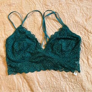 auden teal lace bralette size xl